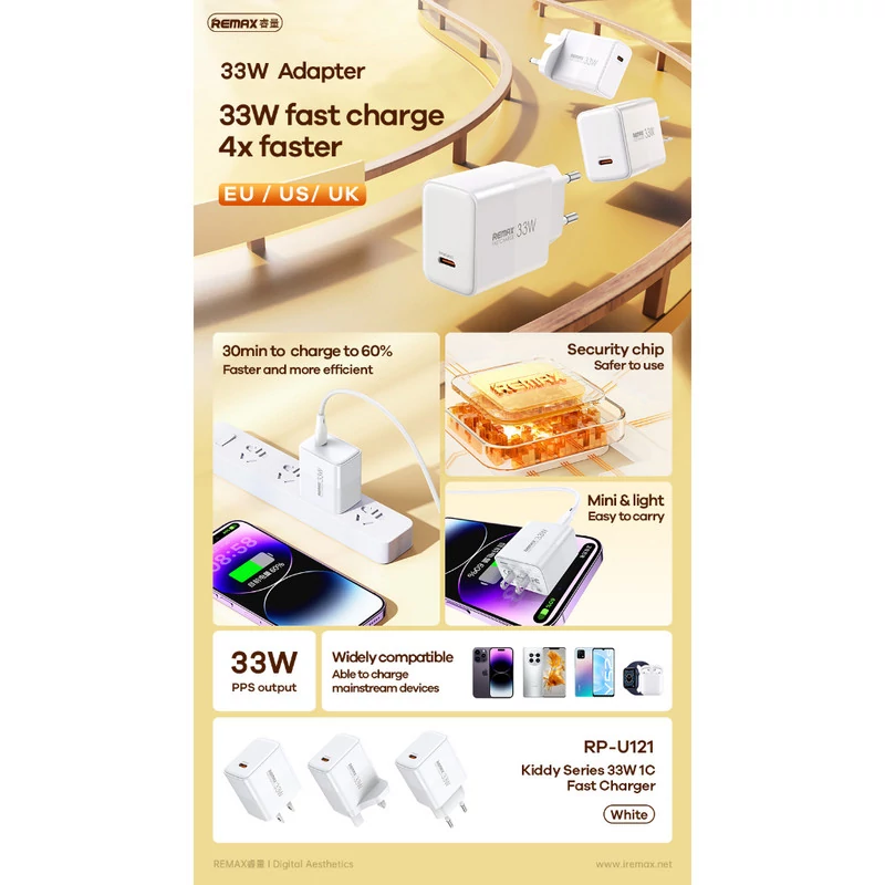 شارژر دیواری ریمکس مدل 33W  RP-121  ا Remix wall charger model RP-121 - تصویر 5